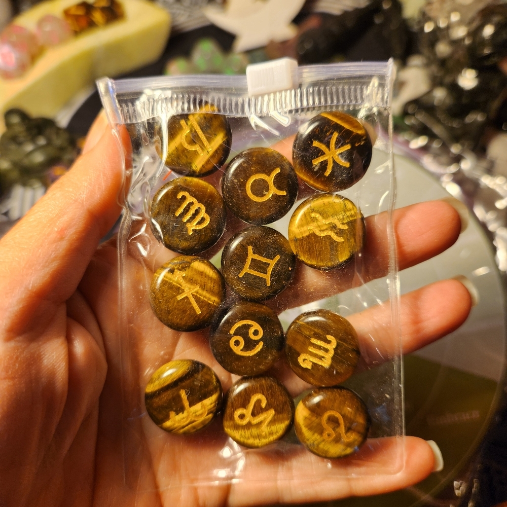 Tiger's Eye Zodiac Runes